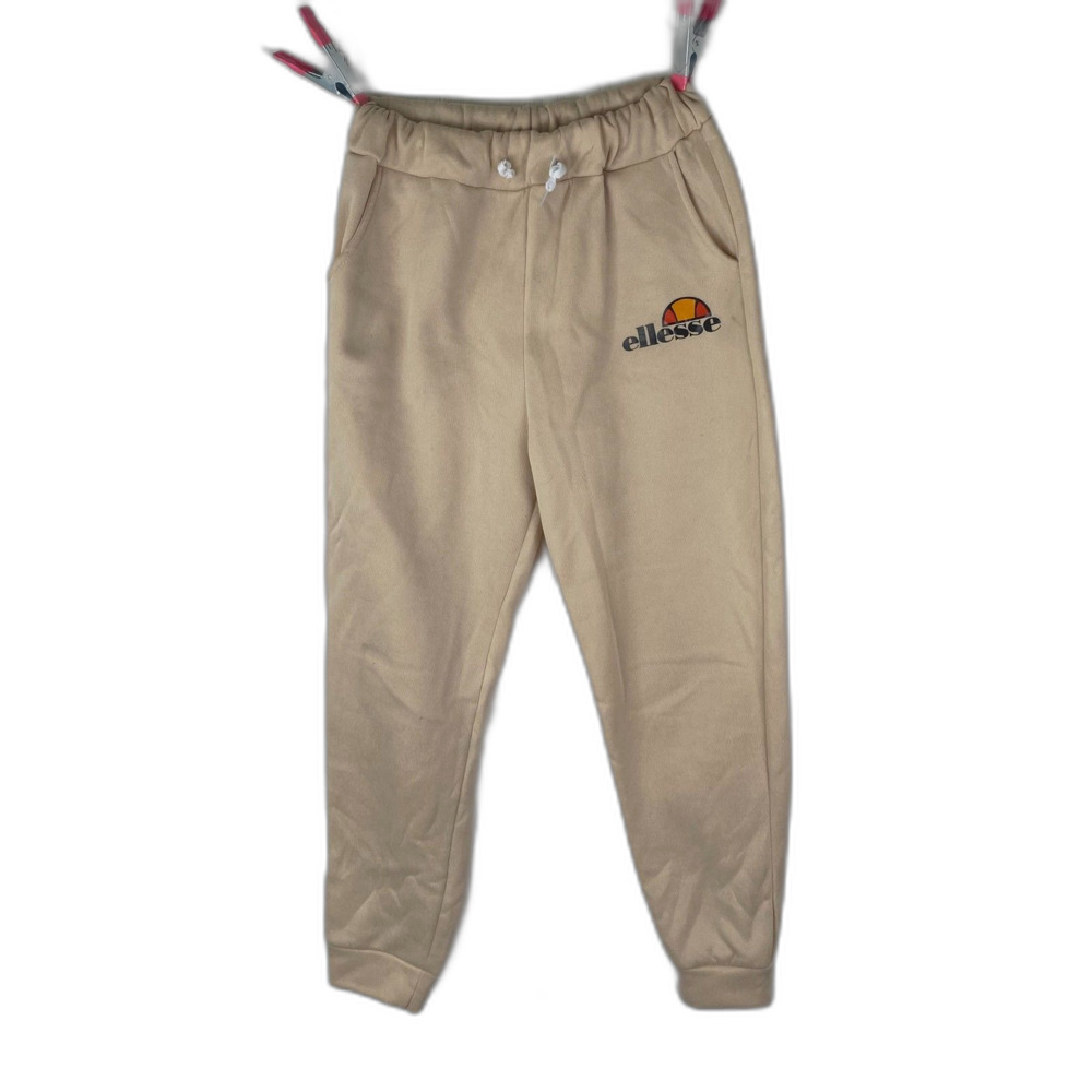 Ellesse Beige Sweatpants Woman's XL Streetwear Baggy Joggers Track Pants